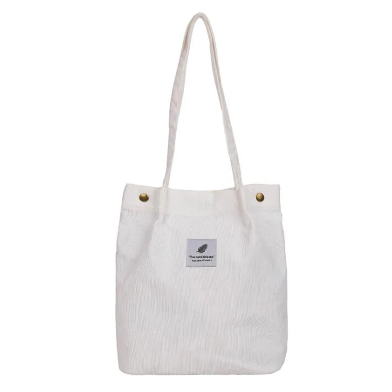 High Capacity Women Corduroy Tote Ladies Casual Solid Color Shoulder Bag Foldable Reusable Women Shopping Beach Bag High Capacity Women Corduroy Tote Ladies Casual Solid Color Shoulder Bag Foldable Reusable Women Shopping Beach Bag