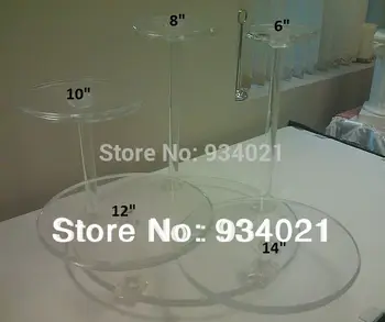 

Custom Elegant Round 5 Tier Clear Acrylic Cupcake & Pastry Stand