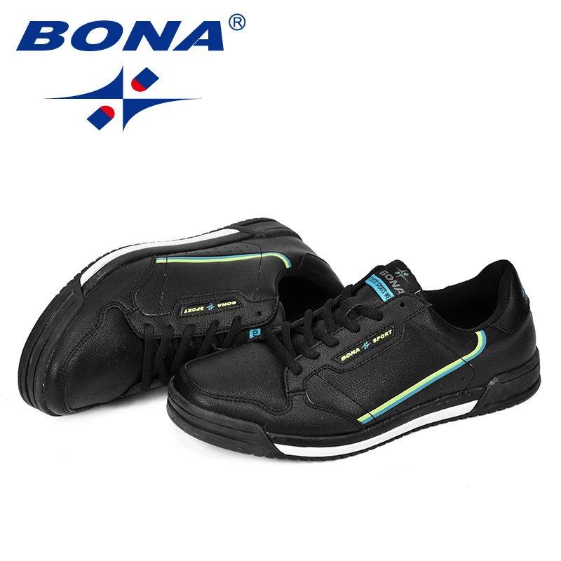 casual shoes BONA Men Flats Autumn Breathable Lightweight Leisure Comfortable Sneakers