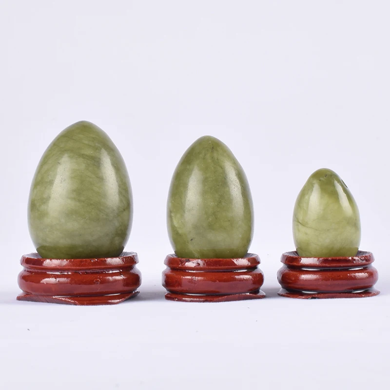 

Jade Eggs 3pcs Undrill Natural Helu Jade Yoni eggs Set Kegel exercise Tool Health Care for Women Yoni Gifts Healing Stone