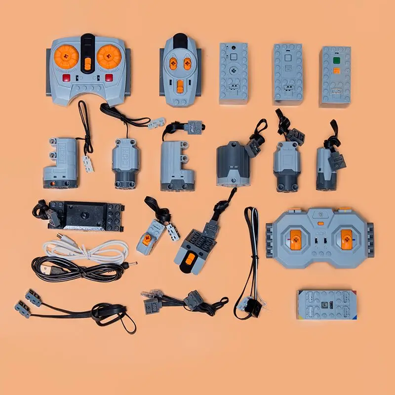 

Technic Power Function Parts Steering Motor Rechargeable Battery Box IR Remote Receiver ltimate Remote Control Truck Blocks Toy