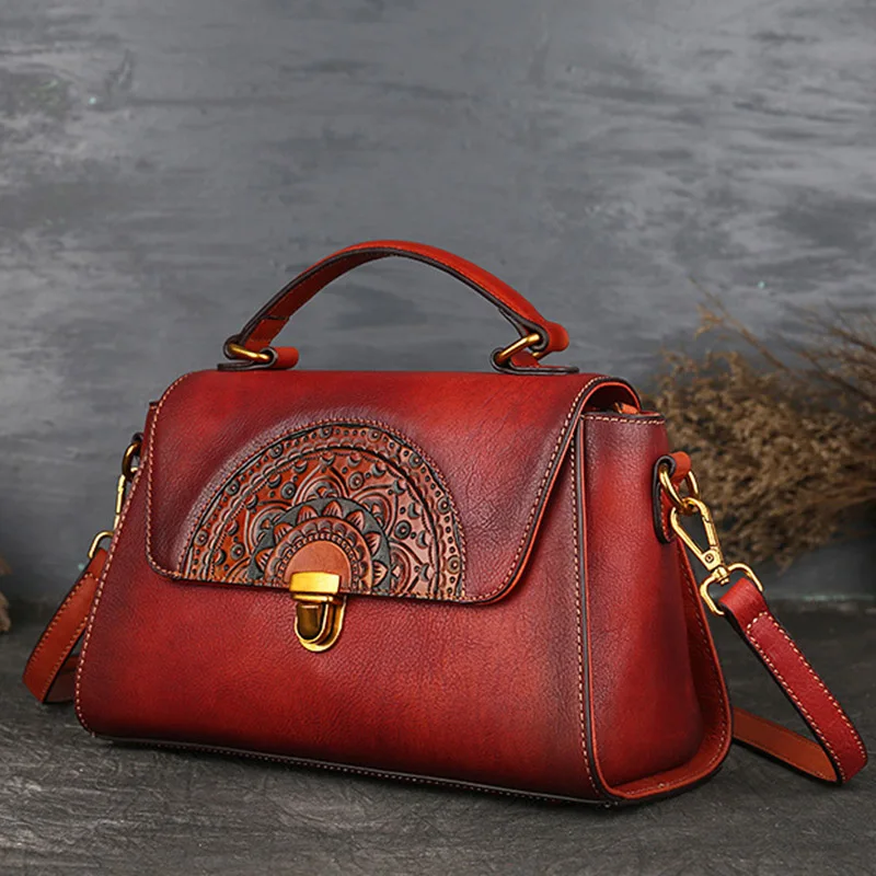 Оригинальная женская сумка из натуральной кожи в стиле ретро, женские сумки из воловьей кожи, роскошные высококачественные винтажные ручные сумки через плечо