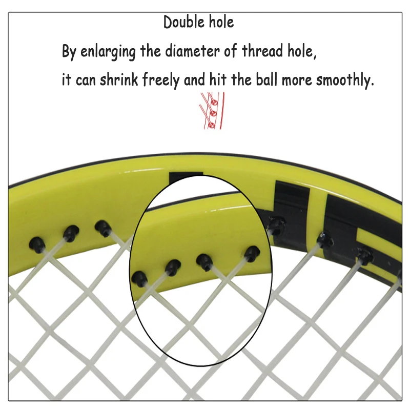 Головная Теннисная ракетка Os поверхность 102 квадратных дюймов Одиночная двойная для начинающих тренировочная ракетка из углеродного волокна теннисная ракетка