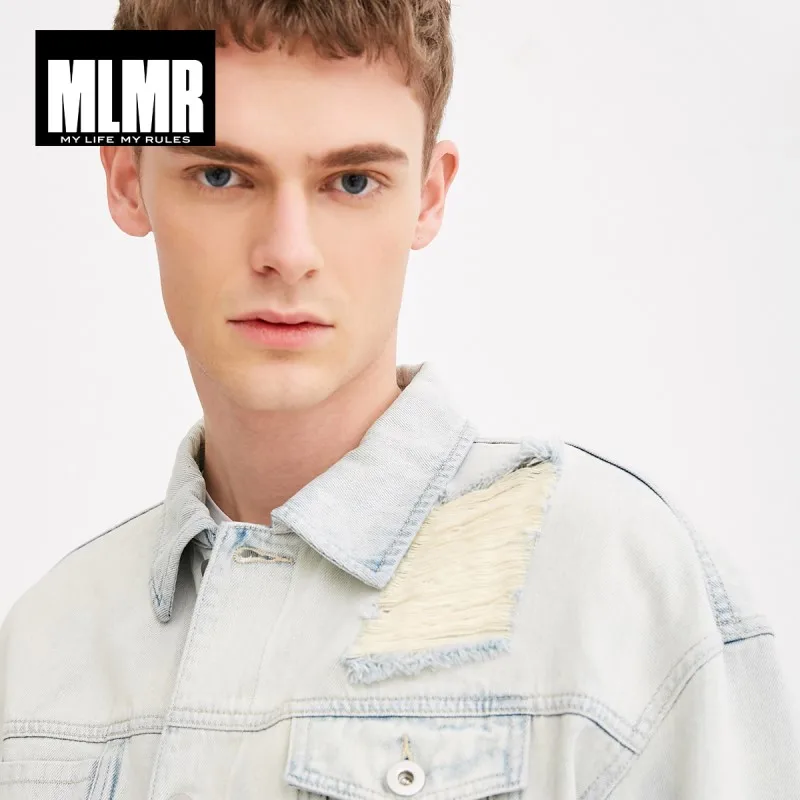 MLMR الرجال الربيع و الصيف 100% القطن مزقت المطبوعة فضفاض صالح الدنيم سترة M | 218357511 MLMR الرجال الربيع و الصيف 100% القطن مزقت المطبوعة فضفاض صالح الدنيم سترة M | 218357511