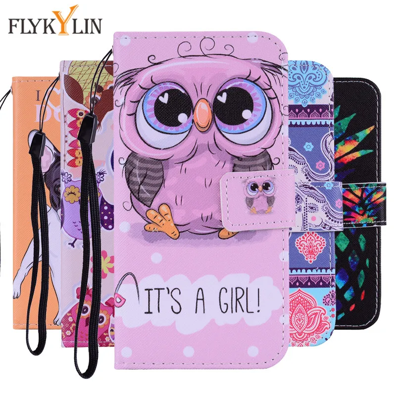 

Cute Cartoon owl Case For Iphone 7 8 6S Plus X Flip Wallet PU Leather Cover For 5 5S SE 10 Card Slots Holder Stand Phone Case