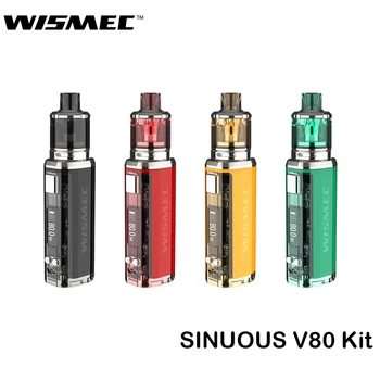 

Original Wismec SINUOUS V80 Kit SINUOUS V8 Box Mod Vape 80W With Amor NSE Atomizer Tank 3ML Electronic Cigarette Vaper Kit