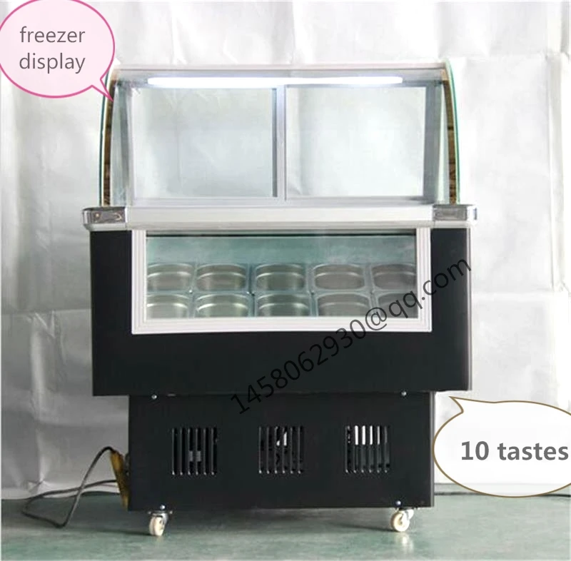 

10 taste Italian Ice Cream Display Freezer Mini Ice Cream Display Freezer display cabinet hard ice cream showcase