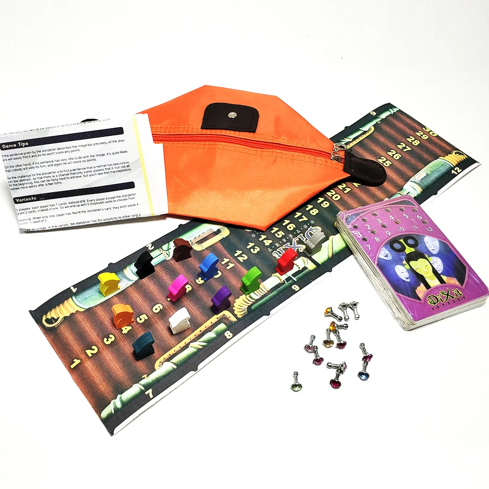 

DIXIT Accessories for 12 players card games bunny voting cards pin playing field English Russian rules without cards