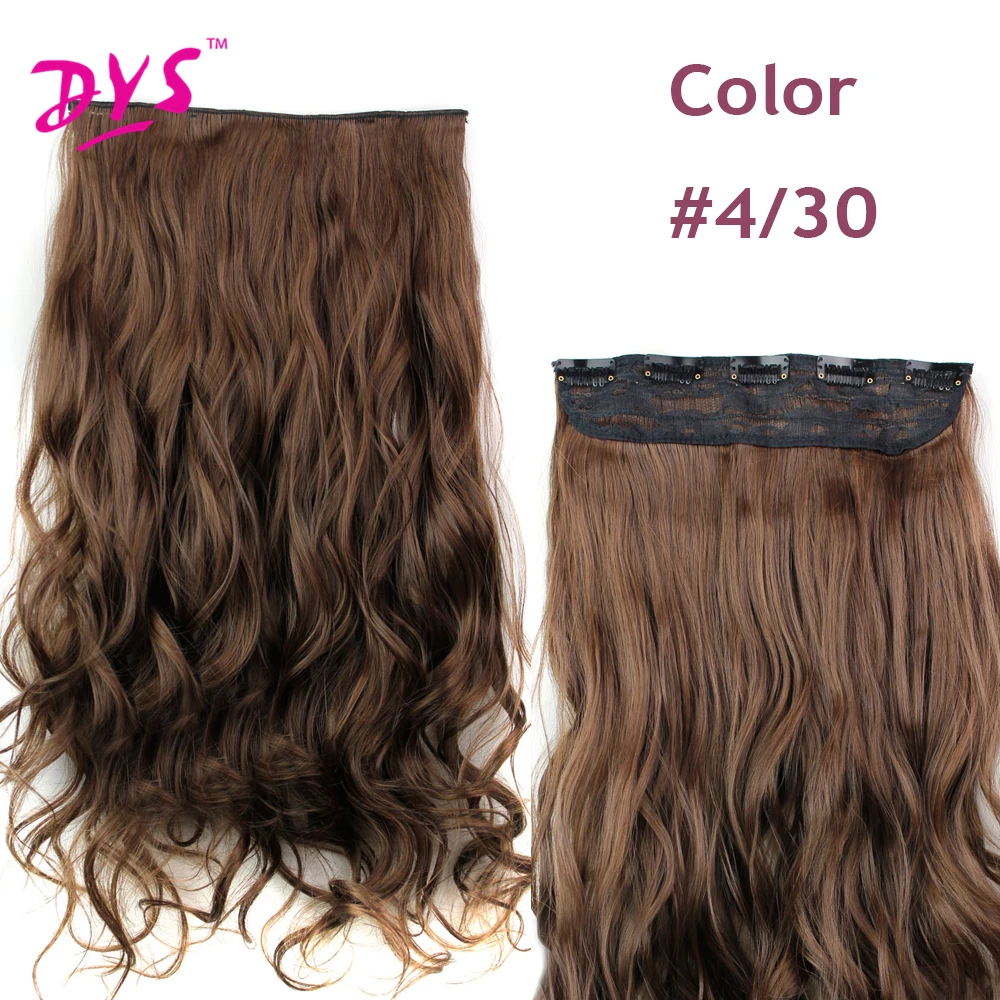 Deyngs 60CM One Piece 5 Clips in Hair Extensions For Women 34 Full Head Long Wavy16 Colors High Temperature Synthetic Fiber  (12)