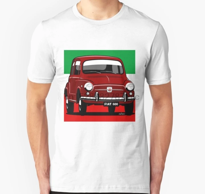 

Men Short sleeve tshirt Fiat 600 red Unisex T Shirt Women t-shirt
