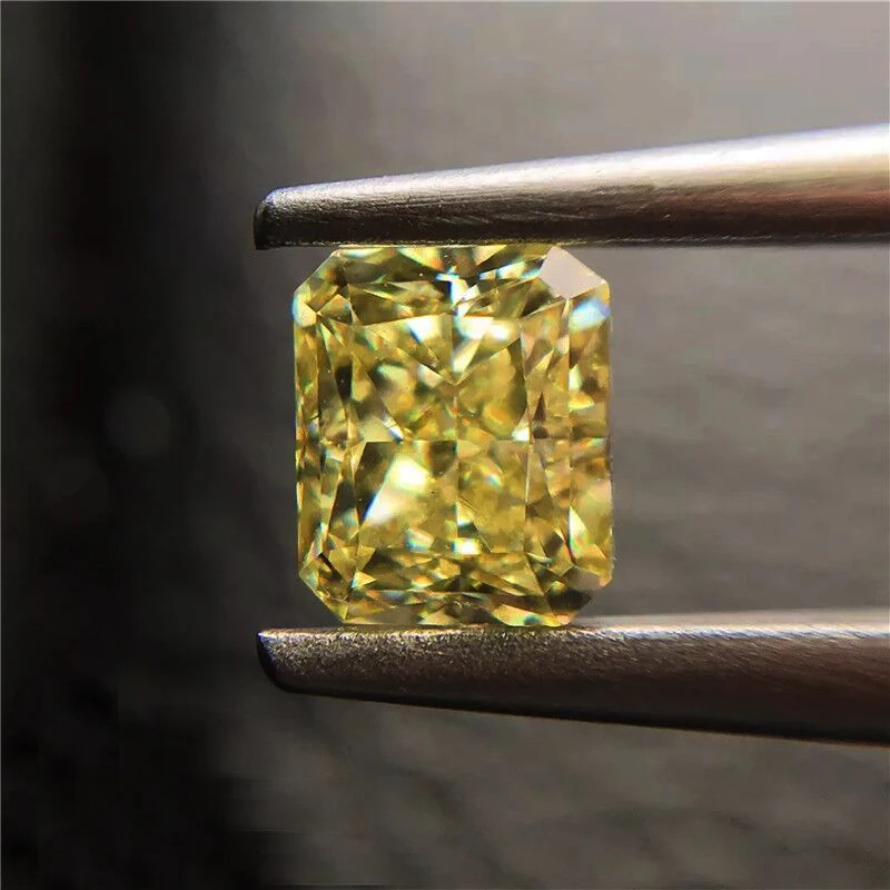 

rectangle-shape beautiful light yellow American shining princess cut for ring brecelet gem-set jewelry makings