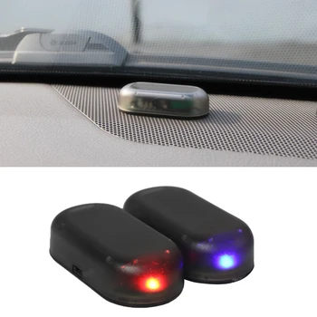 

Universal Car LED Solar Power Simulated Fake Dummy Alarm Warning Light Security Anti-Theft Flashing Strobe Light 1 Pcs