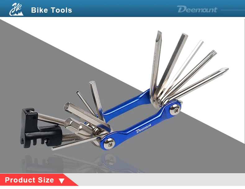 Deemount 11 в 1 Набор инструментов для ремонта велосипедов велосипед ремонт и обслуживание комплект шестигранный гаечный ключ отвертки плоские Phillips ключи цепной резак