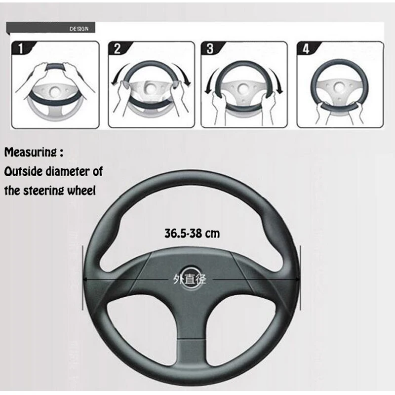 Чехол рулевого колеса автомобиля, четыре сезона, руль, универсальный, модный бренд, не скользит, впитывает пот, авто