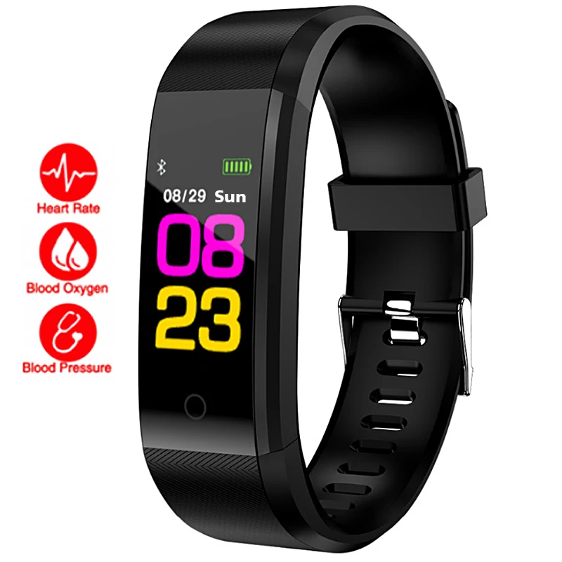 

Colourful Screen Smart Bracelet Sport Fitness Tracker Men LED Digital Wrist Watches Blood Pressure Sleep Tracker Outdoor watch