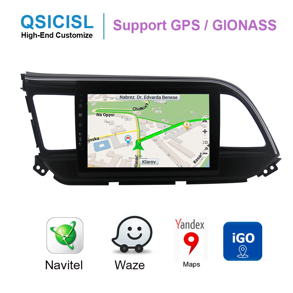 Perfect New Android 8.1 IPS 9"  car dvd multimedia player for Hyundai Elantra 2019 headunit 1 din quad core car radio multimedia  stereo 2