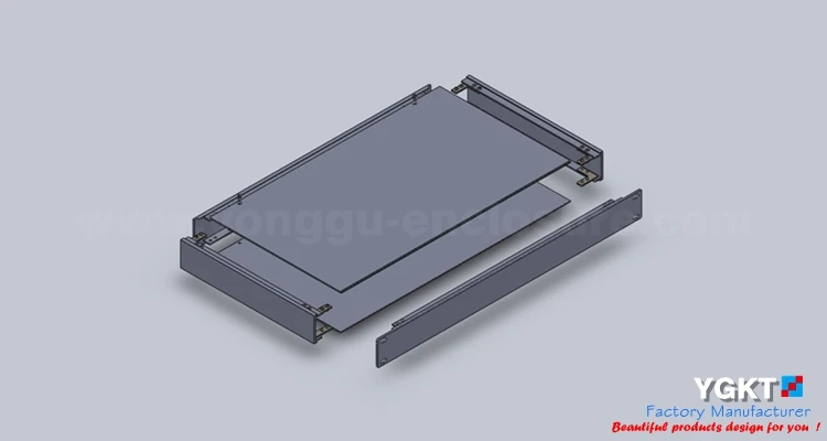 19 inchelectronics алюминиевый чехол корпус/корпус электроники проект коробка чехол Экструзии алюминиевый настенный Комплект Корпус