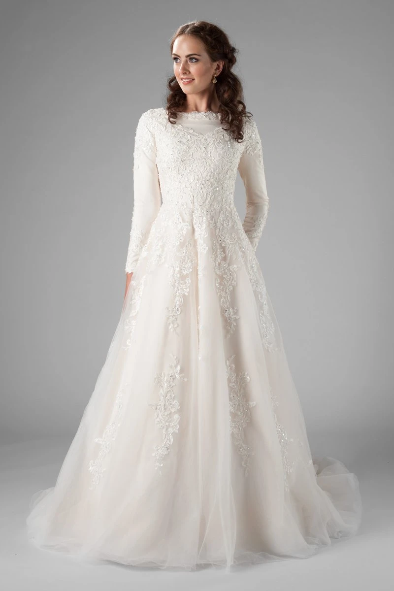 Wedding Dresses Long Sleeves High Neck ...