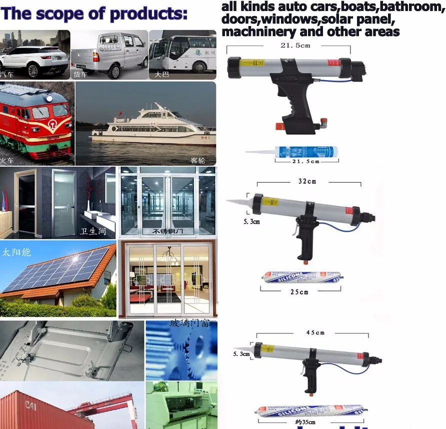 scope of product for air caulking gun