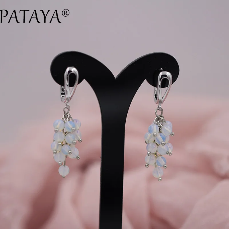 Женские серьги подвески из натурального камня с лунным камнем|dangle earrings|womens dangle