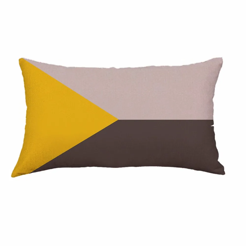 

Pillow Case Cover Square 30cm*50cm Linen Pillow Cases Bedding Super Soft Geometric Short Plush Sofa Pad Set Home Decoration L529