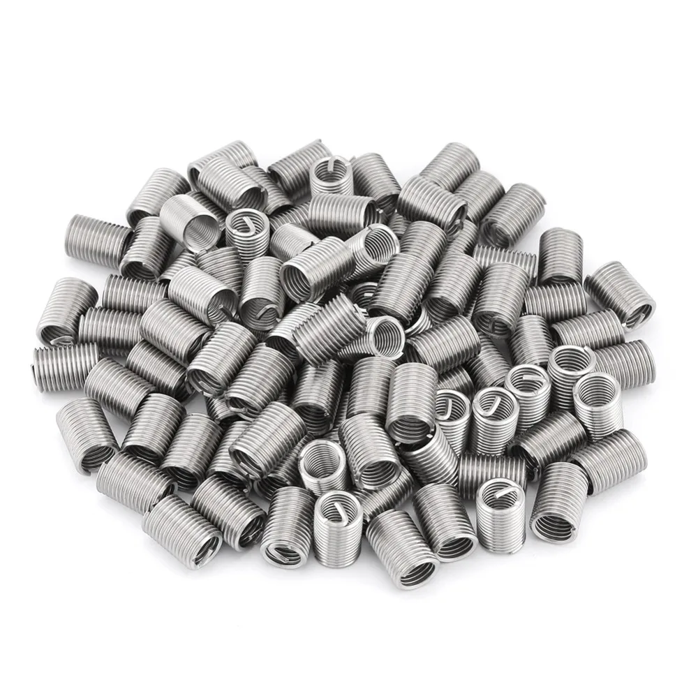 

100pcs/Lot M10 1.5 2.5D Thread Repair Inserts Stainless Steel Wire Screw Sleeve Thread Repair Kit Fasteners Hardware Tools Set
