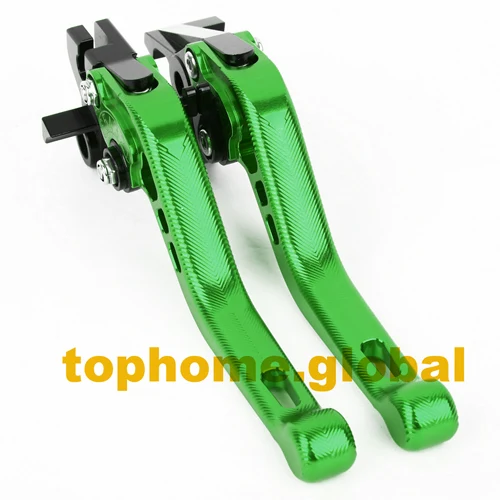 Для Yamaha XT660 XT660R XT660X 2004- 3D короткий/длинный клатч тормозные рычаги 2013 2012 2011 2010 2009 2008 2007 06 05 - Цвет: Short Green