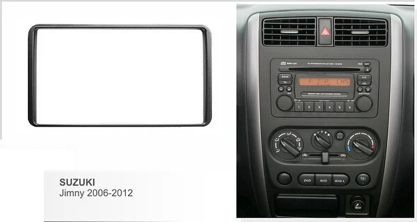Двойная Din Автомобильная накладка объемная панель для Suzuki Jimny 2006-2012 Facia Радио DVD Dash комплект Лицевая панель отделка ободок фасции