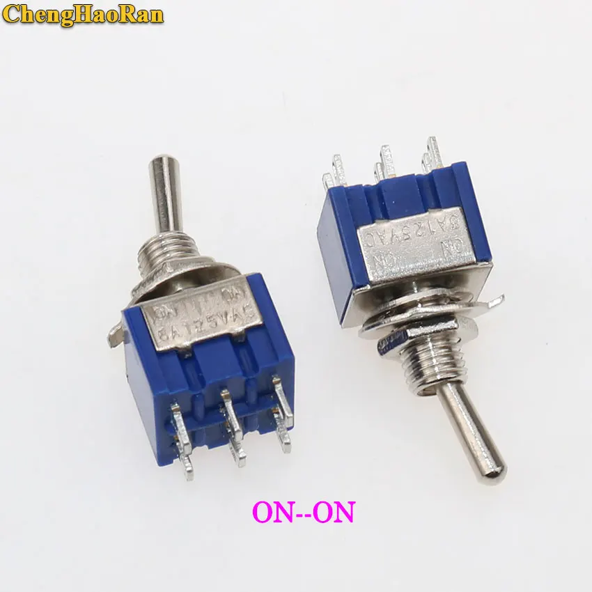 ChengHaoRan 2 шт. Φ 6A 125V AC 6-контактный вкл. Мини-переключатель для включения света