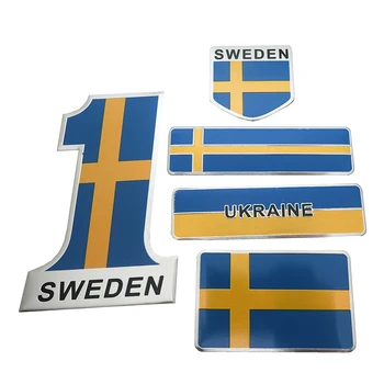 

1pcs Metal Sweden Flag Emblem Badge Car Styling Sticker Decal for Ferrari Maserati Lamborghini Alfa Romeo Fiat Chevrolet Honda