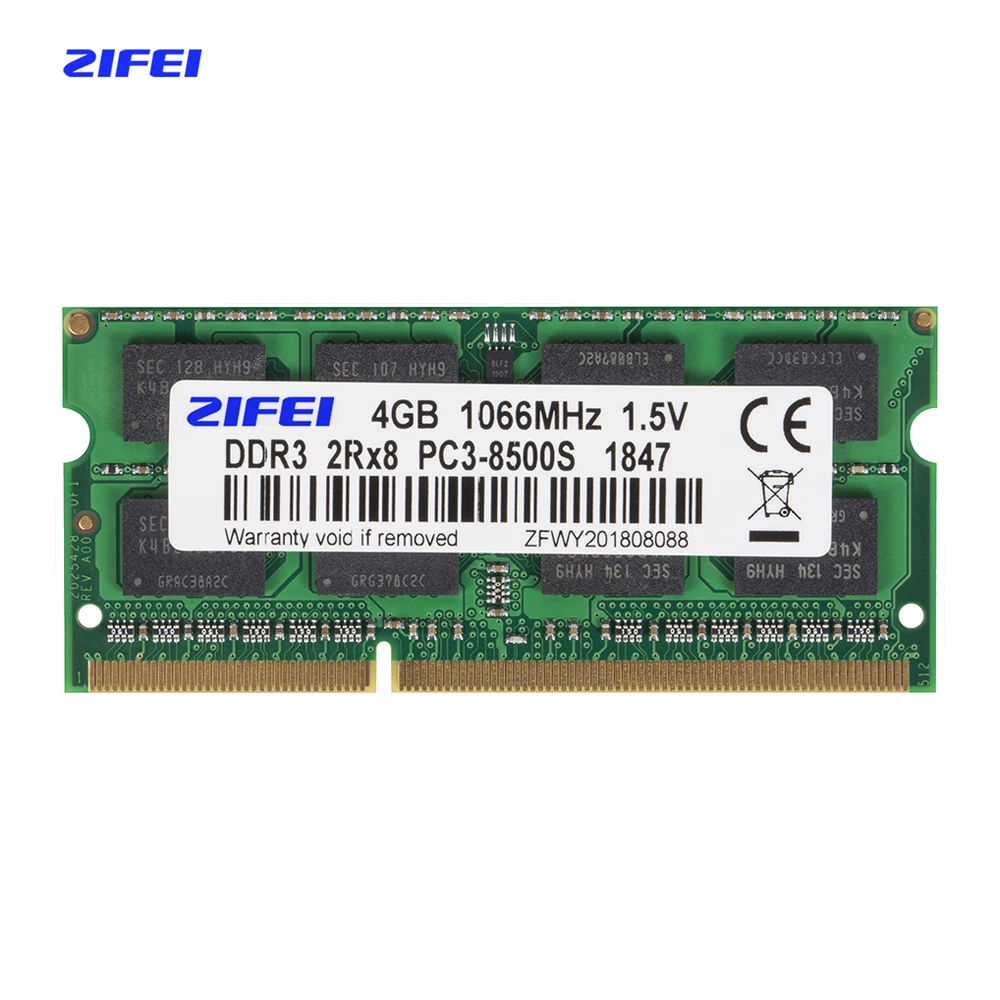  ZIFEI DDR3 2GB 4GB 1066 MHz 1333Mhz 1.5V CL7/9 Laptop Memory so dimm SDRAM ram