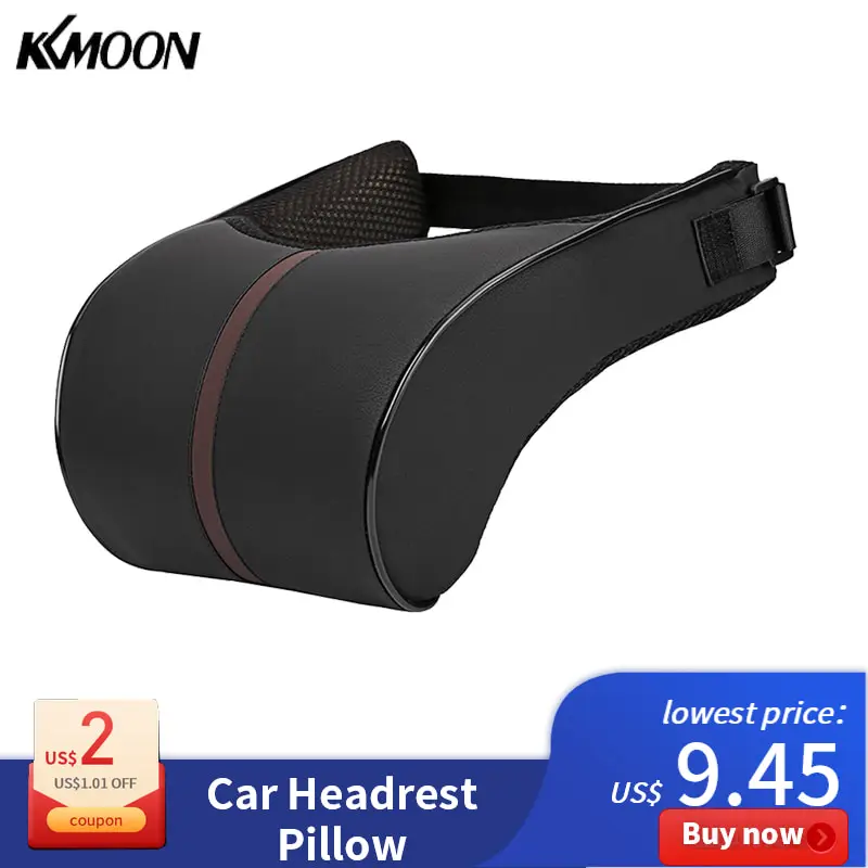 

Car Headrest Pillow Head Neck Rest Cushion Memory Foam Leather Pillow car neck pillows auto product