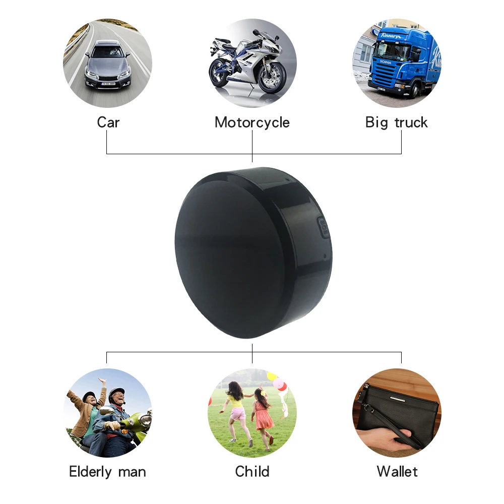 

GT009 Mini GPS Tracker Waterproof Locator with Google Map SOS Alarm GSM GPRS Tracker for Kids Children Pets Cats Dogs Free APP