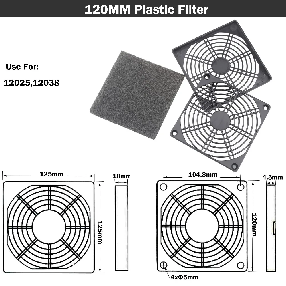 5 шт./лот Gdstime пластиковый пылезащитный Пылезащитный фильтр Крышка Гриль для 40 мм 50 мм 60 мм 80 мм 90 мм 120 мм чехол для компьютера вентилятор