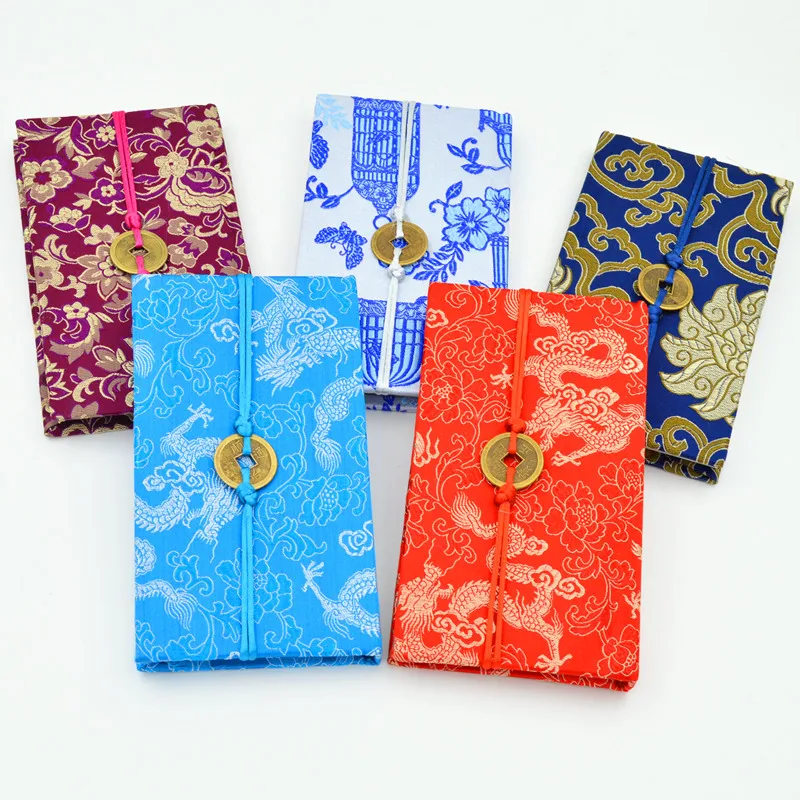 

Joyous Coin Retro Hardcover Chinese Silk Notebook Gift Adult Diary Traditional Brocade Craft Business Notepad Notebook 1pcs