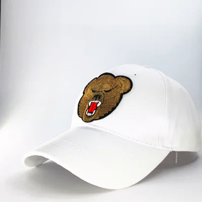 Медведь животных вышивка хлопок Casquette Бейсбол Кепки Кепки Регулируемый Snapback Шапки для детей, мужчин, женщин 201