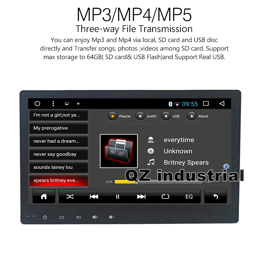 Top QZ industrial HD 8inch Android 8.1 T3 for Toyota Hilux Car DVD player with 3G 4G WIFI GPS Radio BT Navigation SWC Stereo RDS Map 3