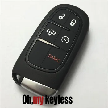 

New replacement key case for chrylser smart remote control key shell 5 button entry keyless key for chrysler 300c fob