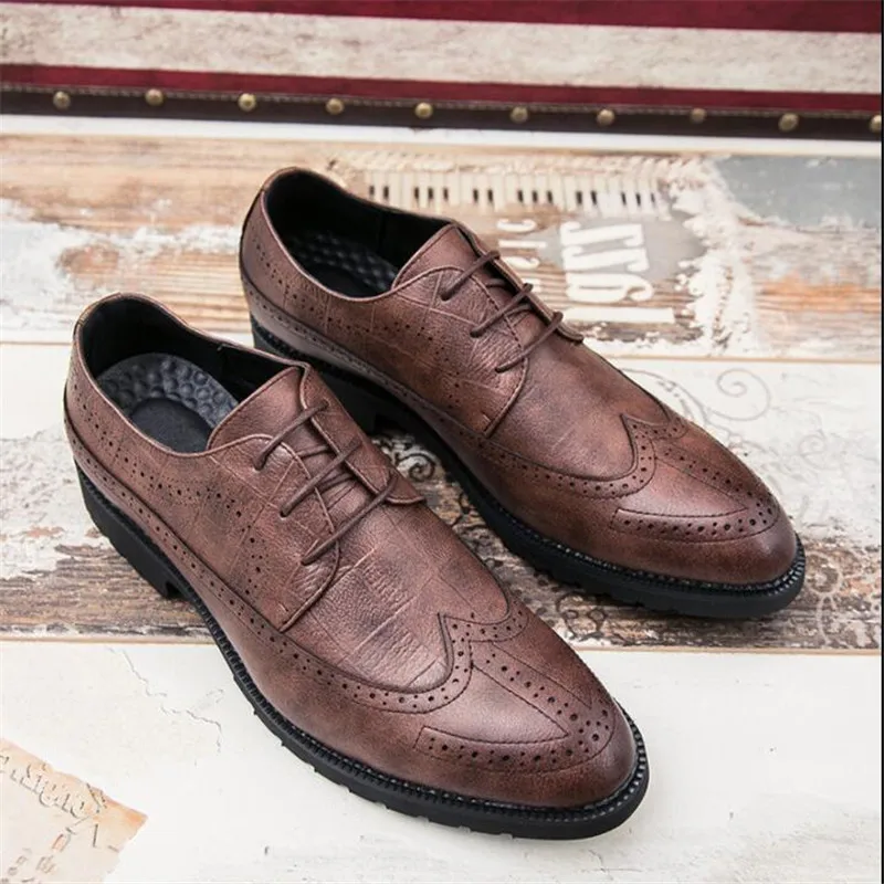 Bullock marrom Mão À Esculpida Estilo Negócios Dos Brogue Homens Formal De Sapatos Britânico Vestido Preto Oxford Grãos Couro Retro Cheio Feitas R6qC5dwpq