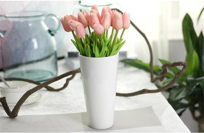 10 шт., настоящее прикосновение, цветок тюльпана, фиолетовый, свадебные, высокое качество, искусственные цветы для украшения дома, цветочные