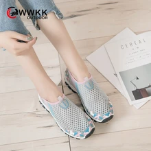 WWKK/осенние женские кроссовки; коллекция года; дышащая обувь на платформе; женская обувь без застежки; женская спортивная обувь для прогулок; dames schoenen