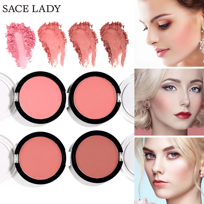 

SACE LADY Makeup Rose Blush Long Lasting Pigmented Baked Cheek Rouge Matte Natural Glow Powder Cosmetic Face Make