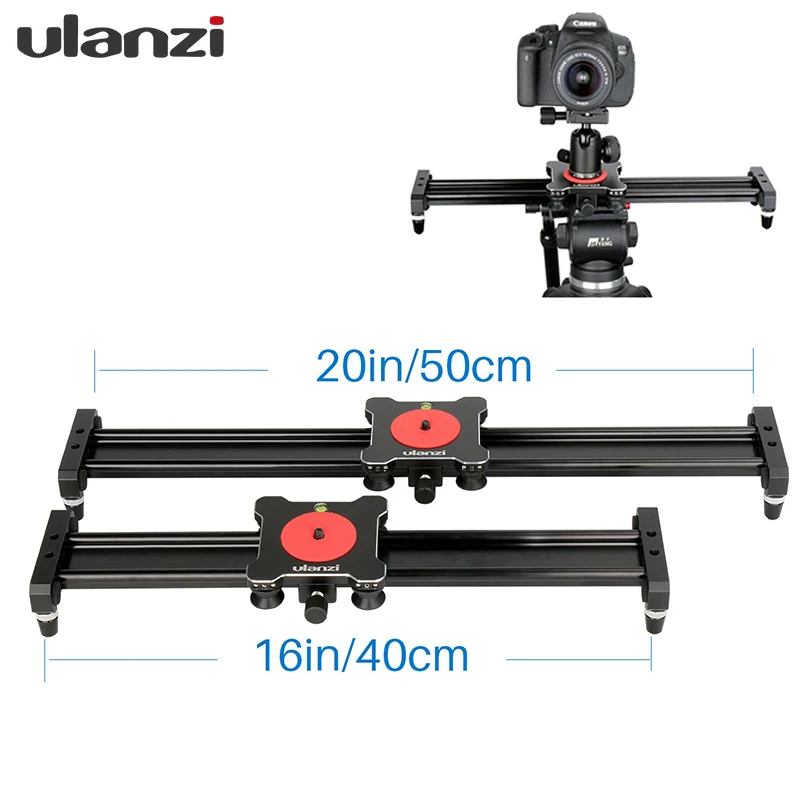 

2 in 1 DSLR Camera Slider Rail System 40cm/50cm Aluminium Travel Track Dolly Slider for Nikon Canon Pentax for iPhone XS XR