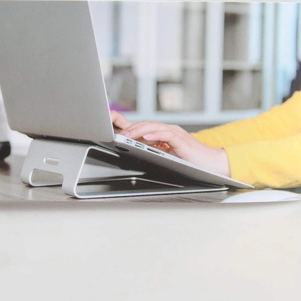 الألومنيوم حامل كمبيوتر محمول حامل لوحي تبريد بساط للمكتب دفتر ضئيلة حامل معدني ل Laptap ل كمبيوتر صغير هوائي ماك بوك برو 11 إلى 15 بوصة