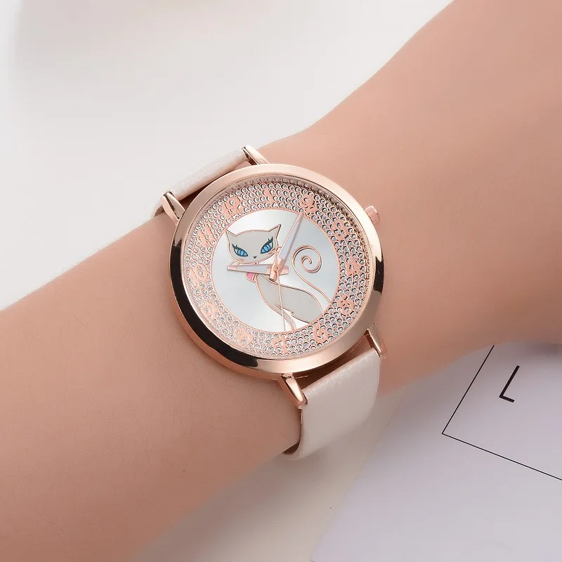 

2019 New Women's Watch Cat Color Change Watch UV Cat Lady Watch