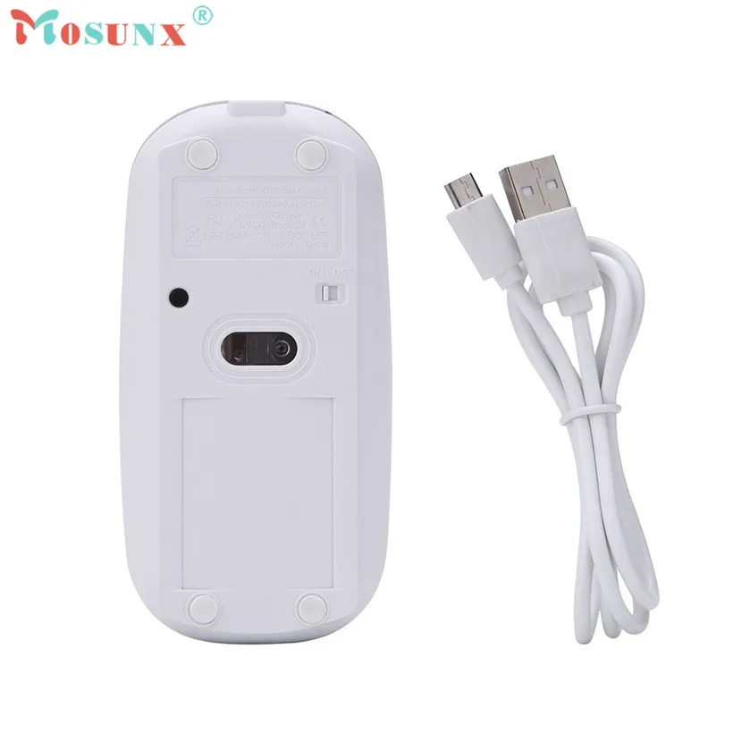 

Mosunx Advanced Mouse Super Slim Rechargeable Bluetooth 3.0 Wireless Mouse For PC And Laptop And Android Tablet 2018 1PC