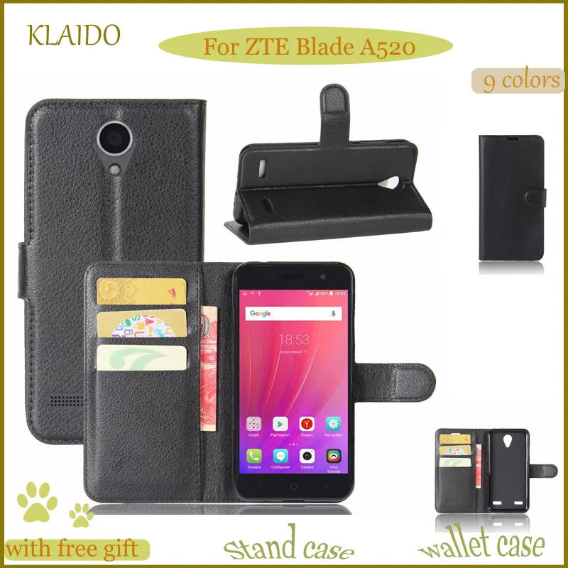 Phone Case For ZTE Blade A520 Leather Case With Wallet and
