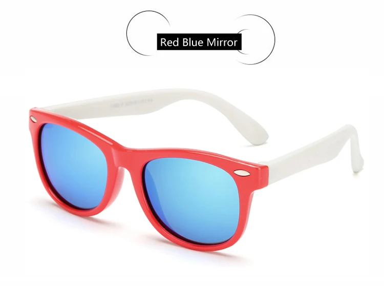 WarBLade TR90, гибкие детские солнцезащитные очки, поляризационные, для детей, для детей, защитное покрытие, солнцезащитные очки, UV400, очки для младенцев, oculos de sol - Цвет линз: red blue lens