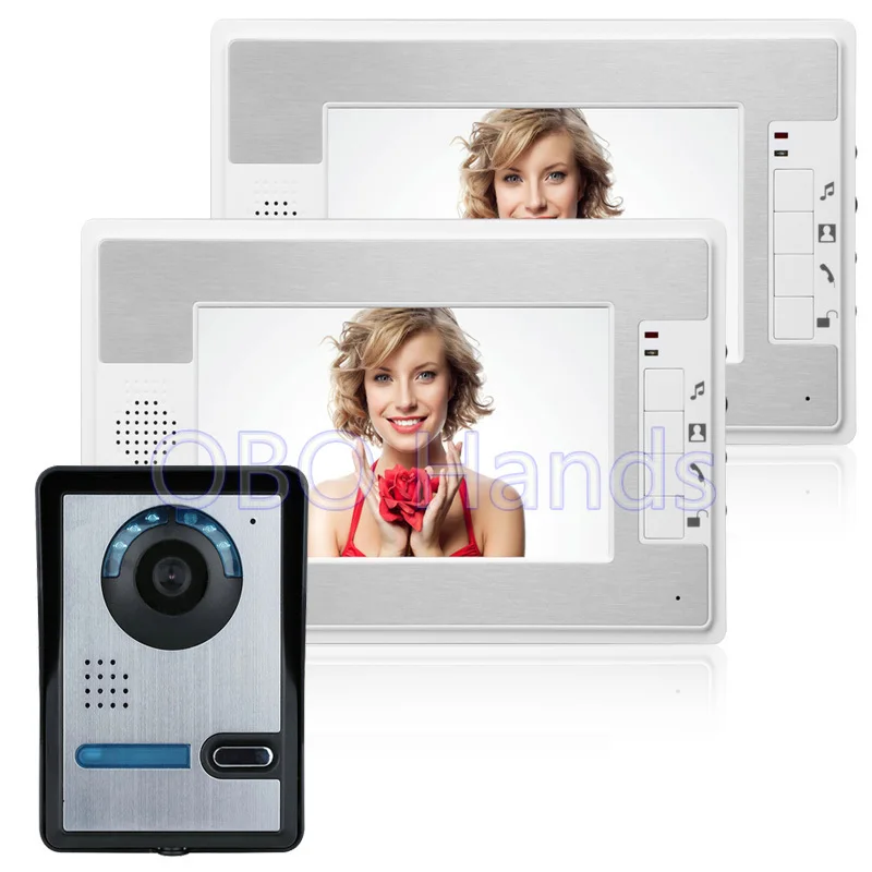 Best Price 7 TFT Color Video font b door b font phone Intercom Doorbell System Kit