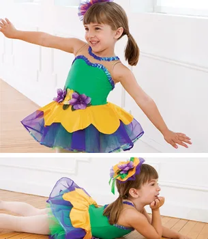 

2016 Real New Kids Elsa Dress Fashion Dance Dress Delicate Little Girl One-piece Professional Ballet Tutu Kids Dance Costumes